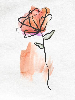 painting of single pink flower